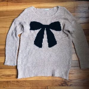 🖤 Blush Bow Sweater Top